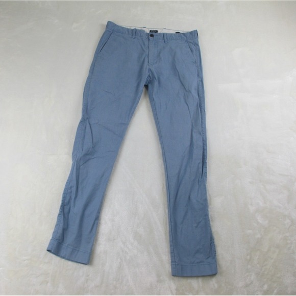 J.Crew Flex Pants Mens 31 Blue Slim Chino Preppy Pockets Casual 31X32 - Picture 2 of 10